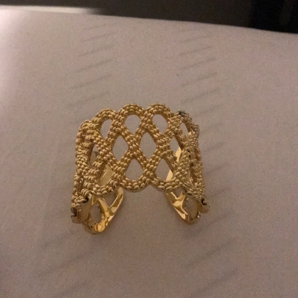Lilly Pulitzer Gold Braided Openwork Cuff Bracelet